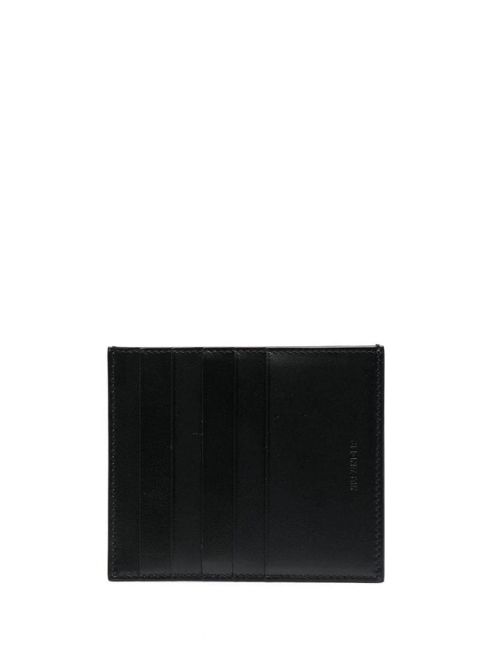 JIL SANDER Leather Card Holder In Black Product Image