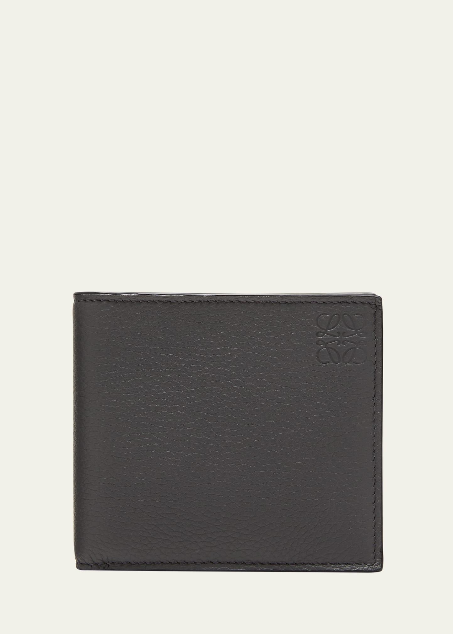 Mens Debossed Anagram Leather Bifold Wallet Product Image