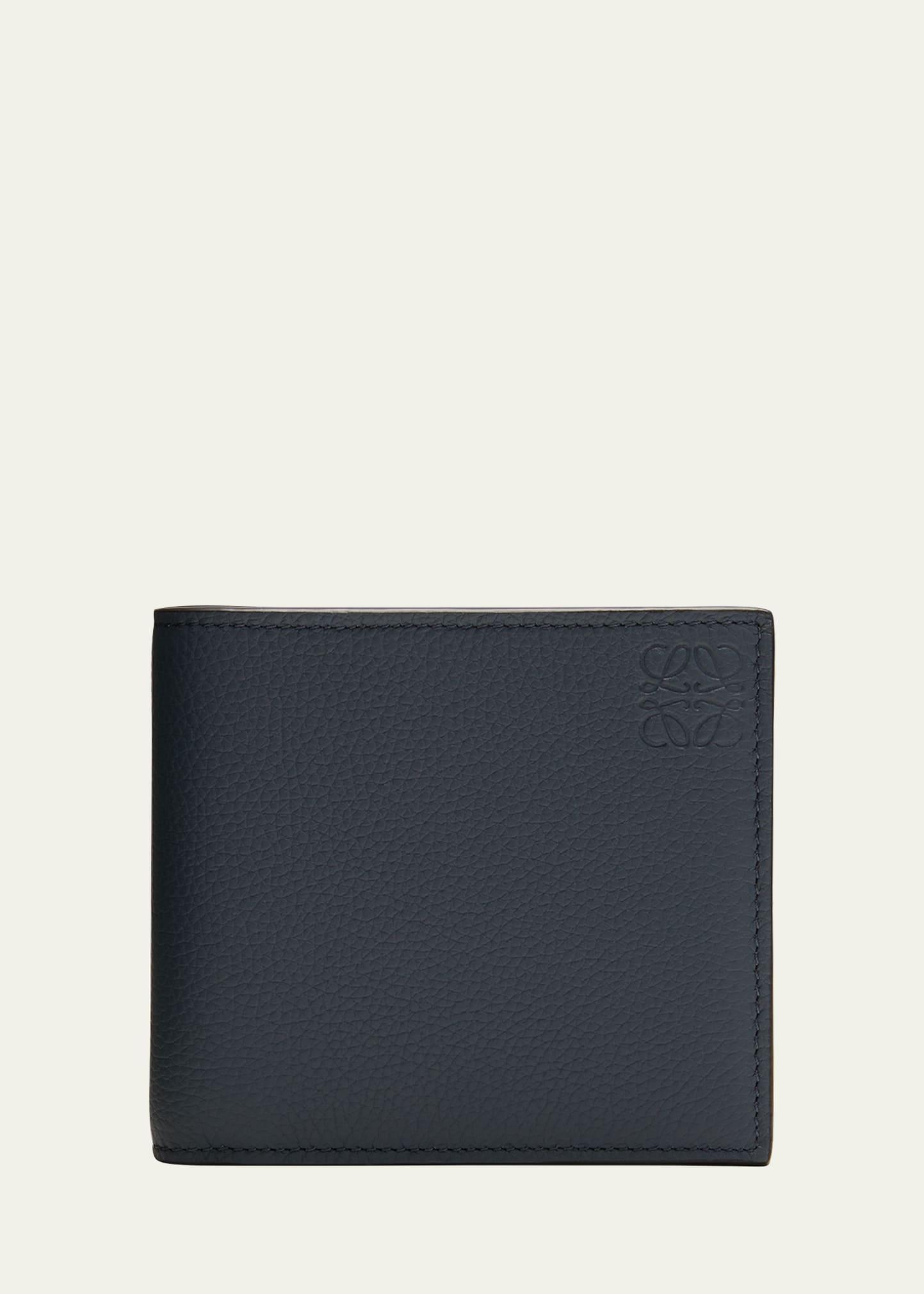 Mens Debossed Anagram Leather Bifold Wallet Product Image