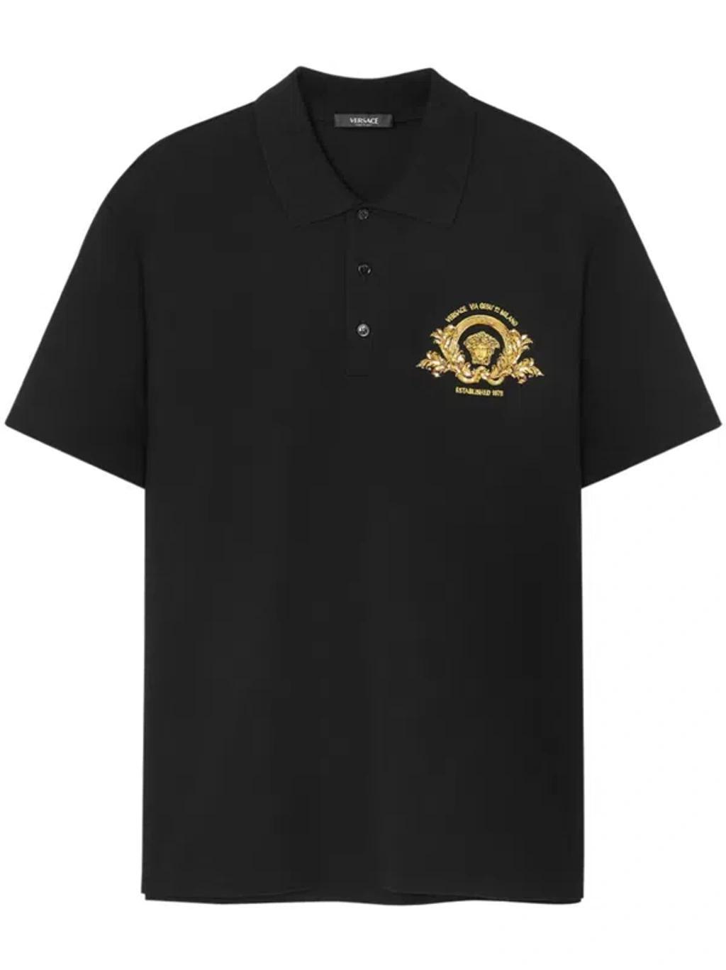 Coupe Blason Embroidered Polo Shirt In Black Product Image