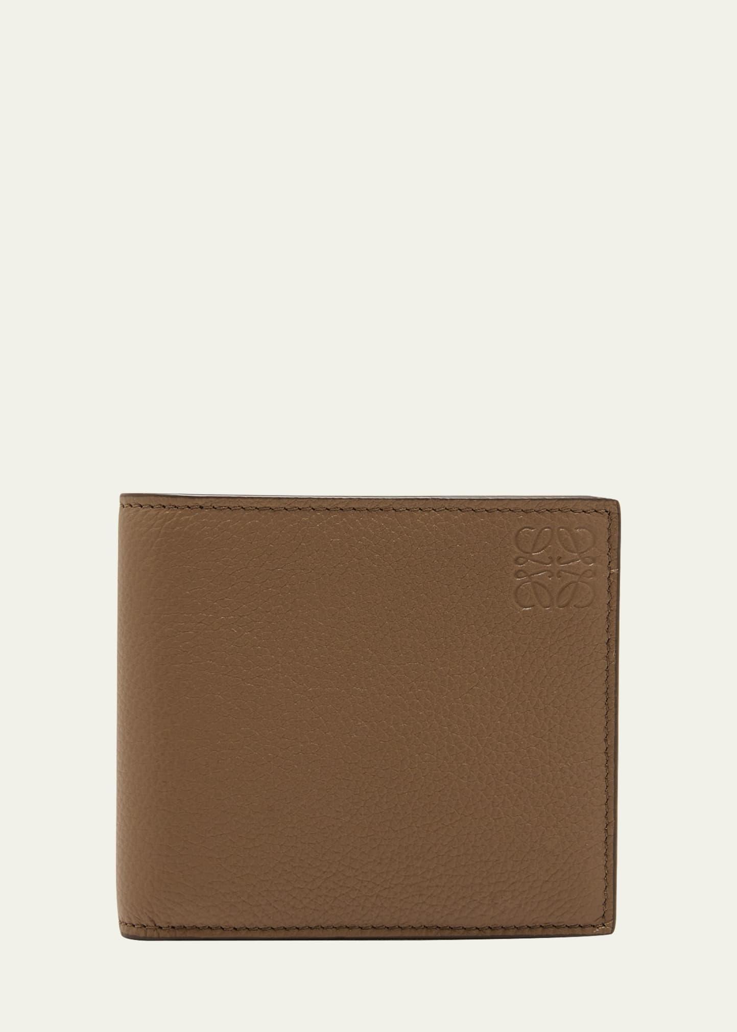 Mens Debossed Anagram Leather Bifold Wallet Product Image