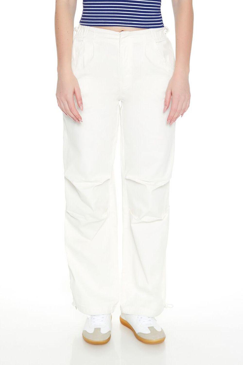 Toggle Drawstring Poplin Joggers | Forever 21 Product Image