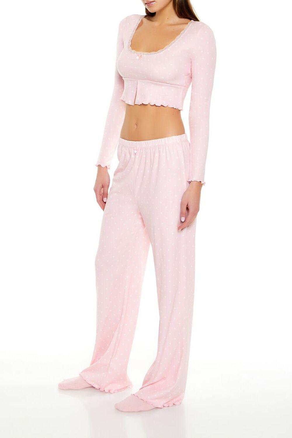 Polka Dot Straight Pajama Pants | Forever 21 Product Image