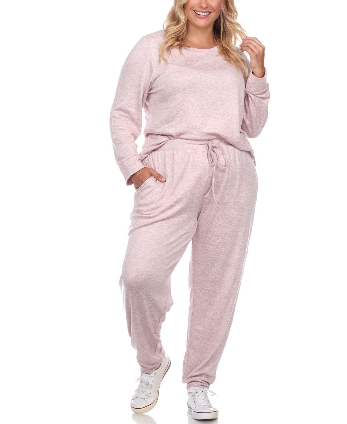 White Mark Plus Size Lounge Set, 2-Piece Product Image