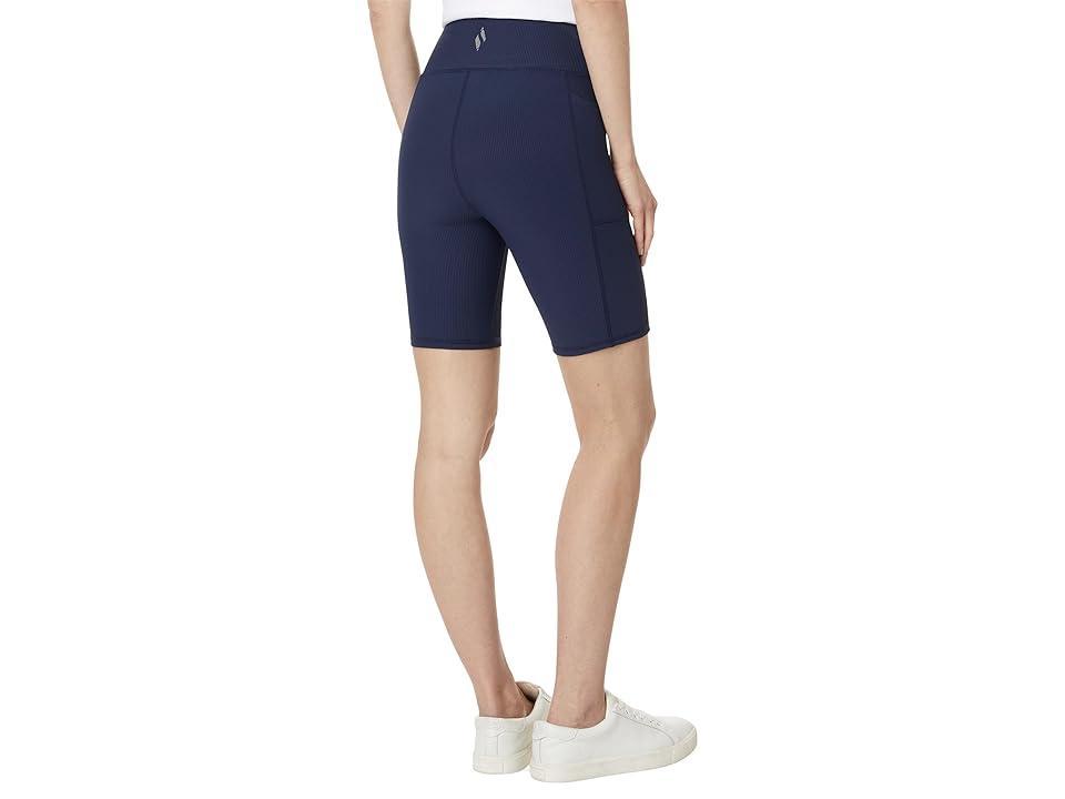 SKECHERS Go Walk Ribbed High Waist 8 inch Bike Shorts Women's Shorts Product Image