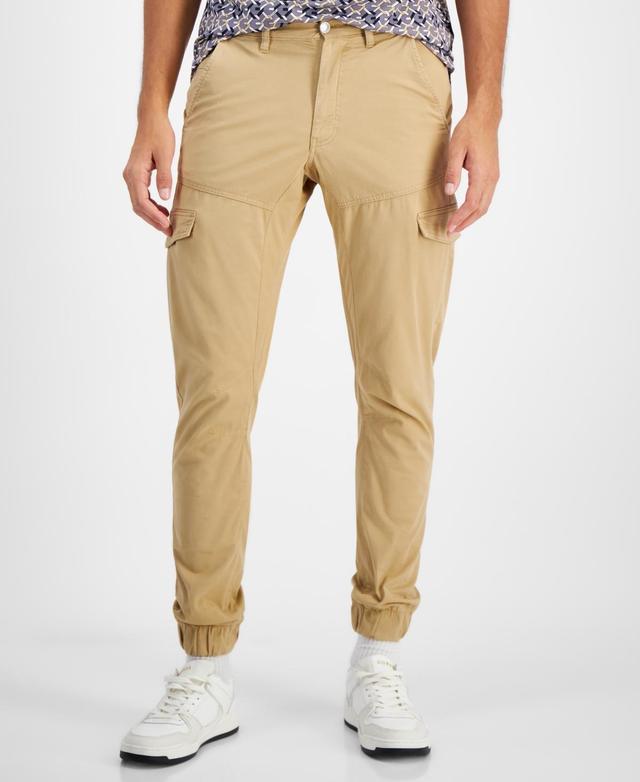 Guess Mens Stretch-Cotton Cargo Joggers Product Image