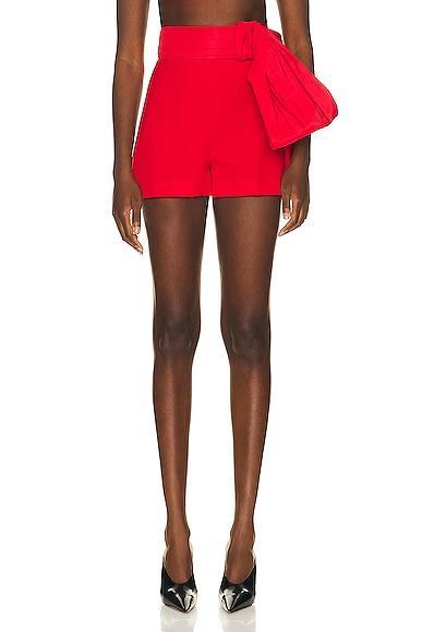 Alexander McQueen Bow Short in Red Product Image