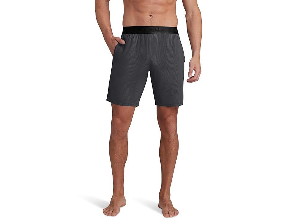 Tommy John Second Skin Luxe Rib Sleep Short (Phantom) Men's Pajama Product Image