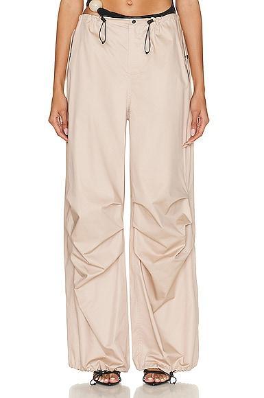 THE MANNEI Ajos Parachute Pant in Beige Product Image