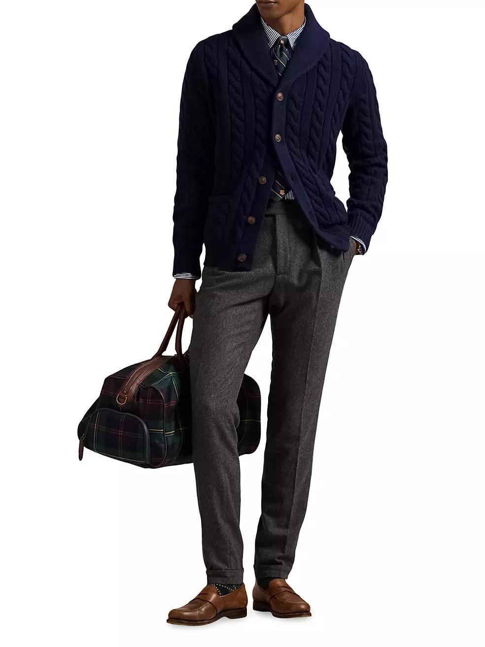 Wool & Cashmere Cable Cardigan Product Image