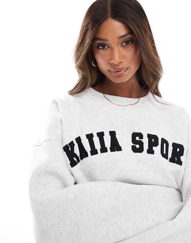 Kaiia logo sweatshirt in light gray Product Image