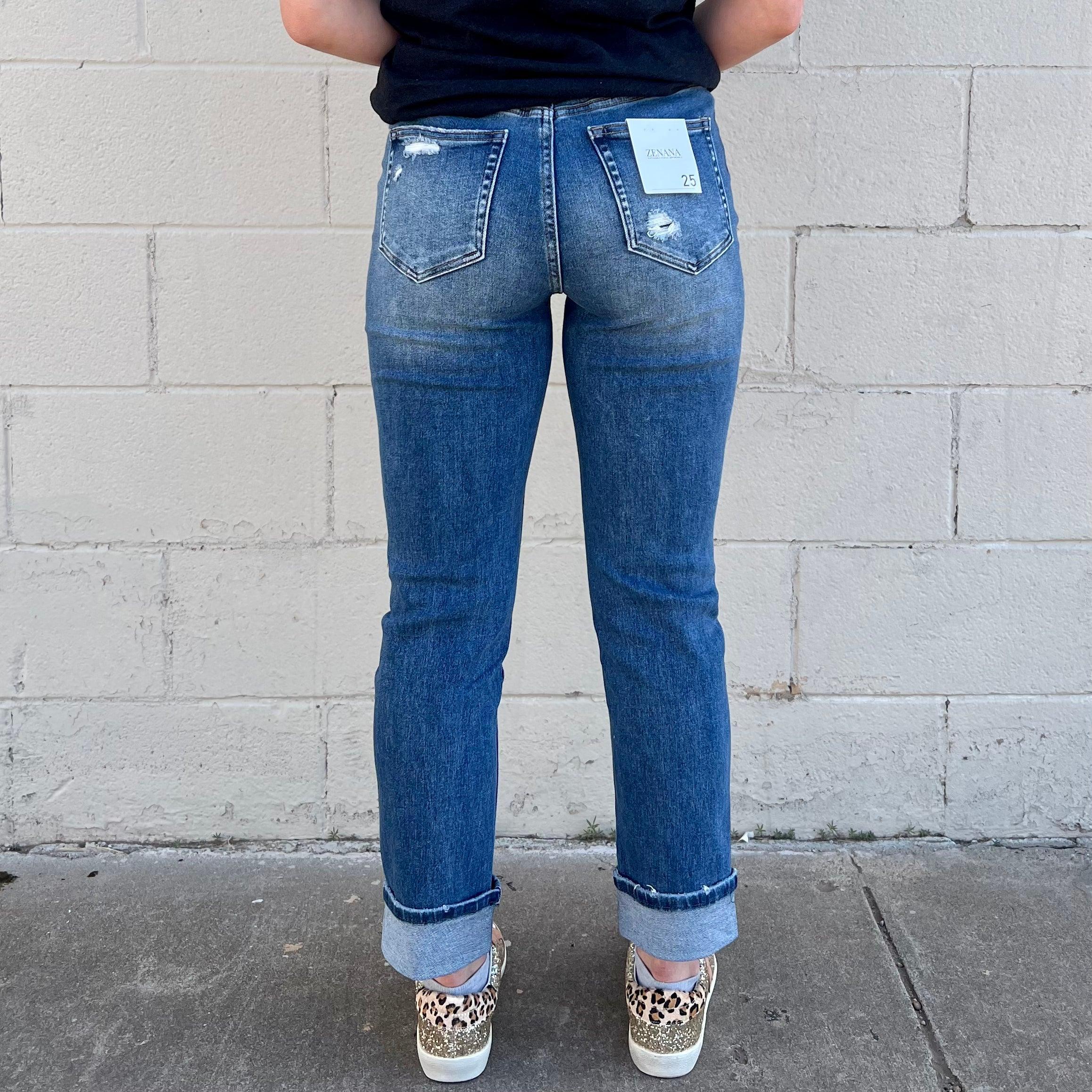 Cuffed Mom Denim Jeans Product Image