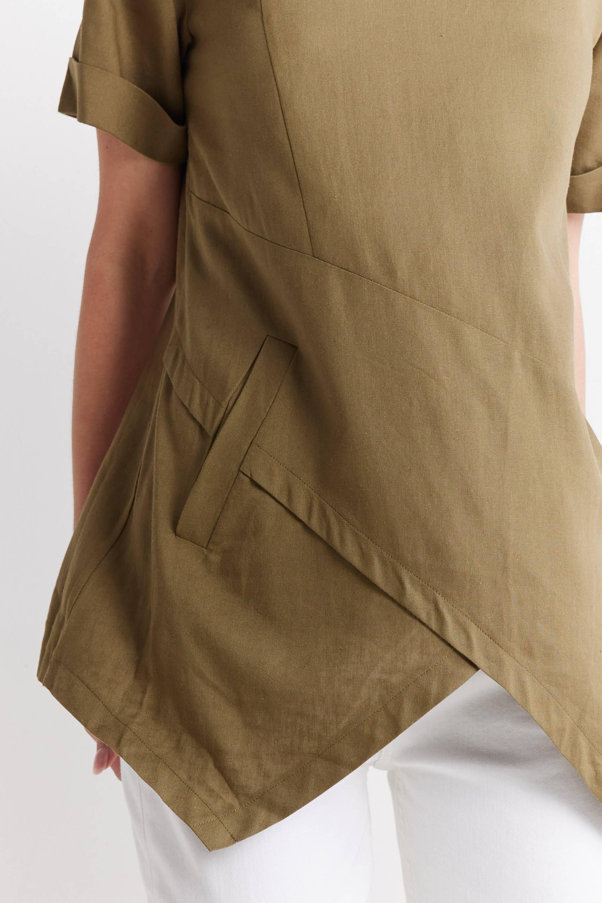 Breezy Asymmetric Linen Top Product Image