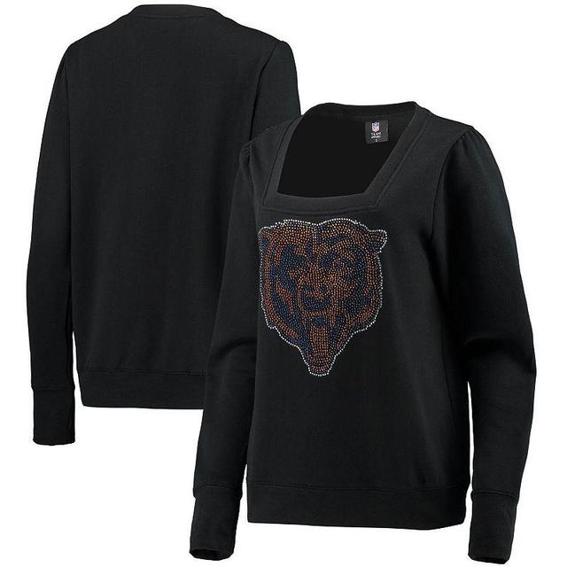 Womens Cuce Black Chicago Bears Winners Square Neck Pullover Sweatshirt Product Image