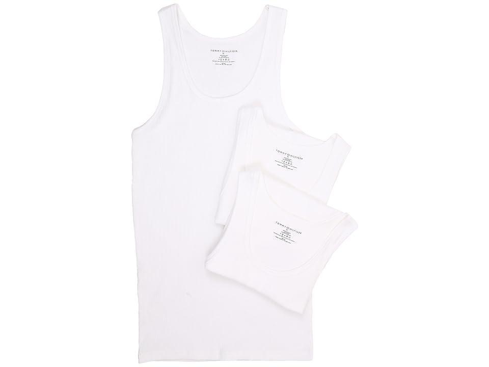 Mens Tommy Hilfiger 3-pack Cotton Classic Tank Top with Moisture Wicking Product Image