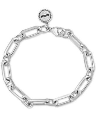 Effy Mens Oval Link Bracelet in Sterling Silver Product Image