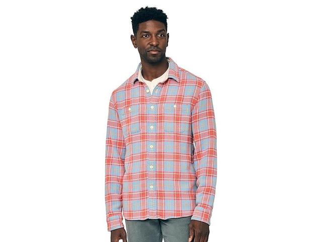 Faherty The Surf Flannel (Brick River Plaid) Men's Clothing Product Image