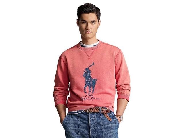 Polo Ralph Lauren Big Pony Garment-Dyed Fleece Sweatshirt (Adirondack Berry) Men's Sweatshirt Product Image