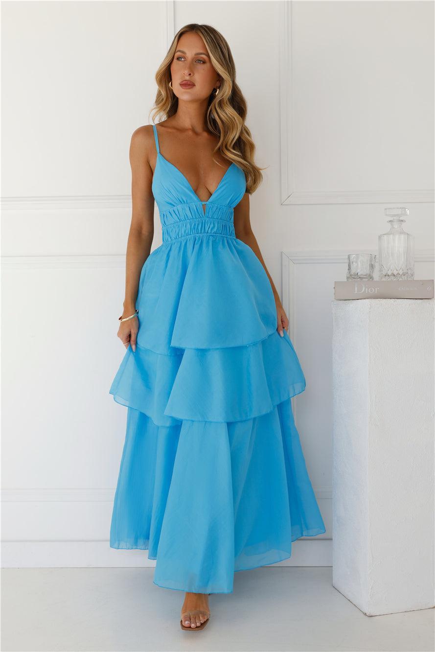 One True Love Maxi Dress Blue Product Image