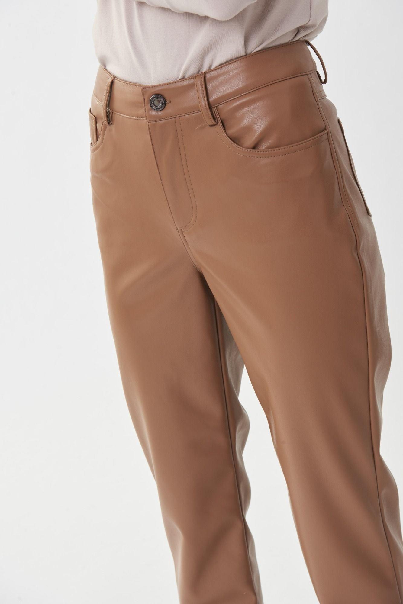 Faux Leather Pants - Nutmeg 223921 Product Image