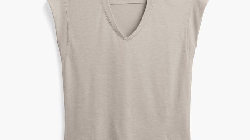 Taupe Women's Composite Merino V-Neck Tee Product Image