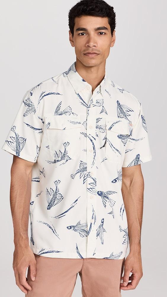 Faherty Short Sleeve Shorelite Air Shirt | Shopbop Product Image