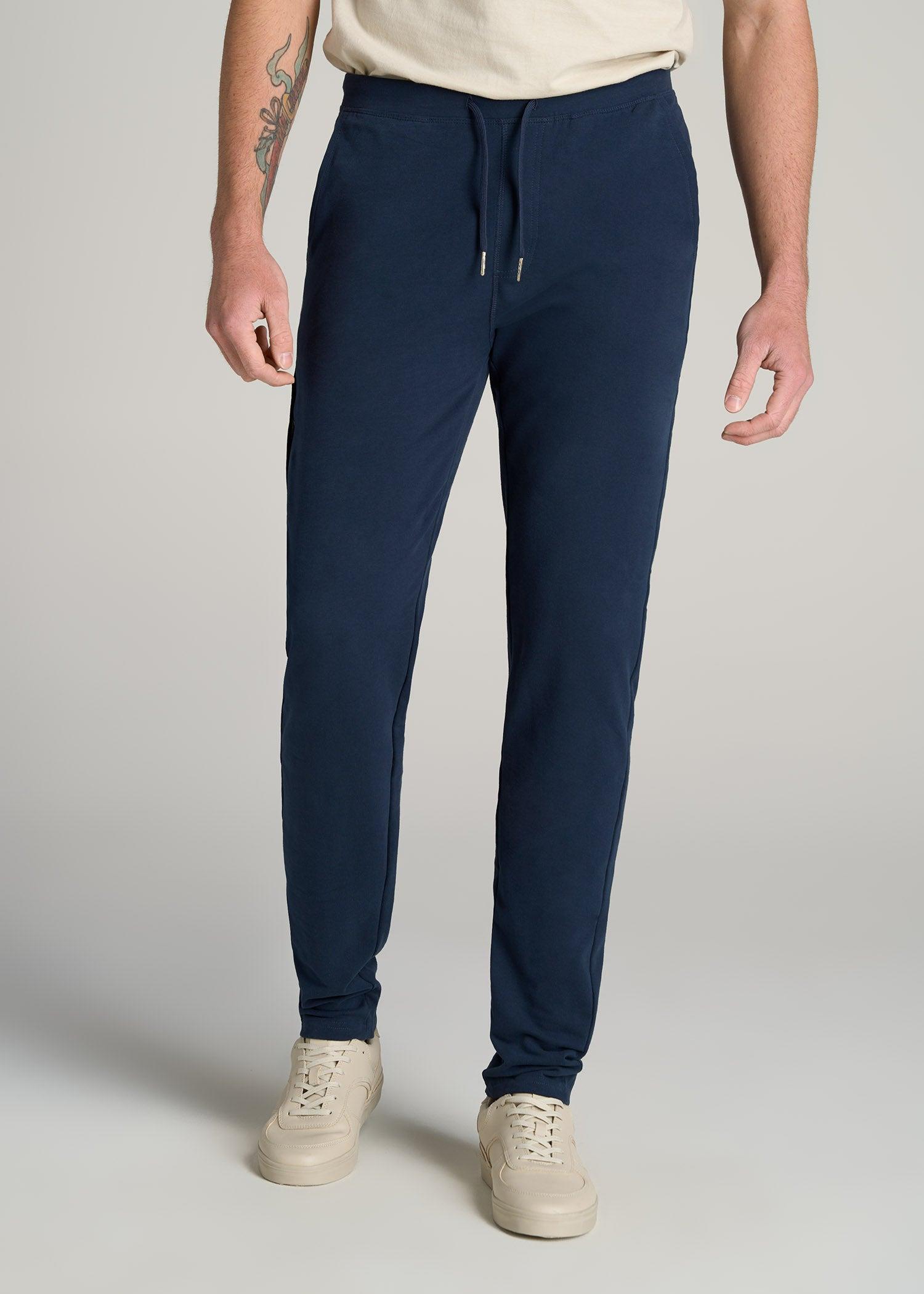 Microsanded French Terry Sweatpants for Tall Men in Iron Grey Male Product Image