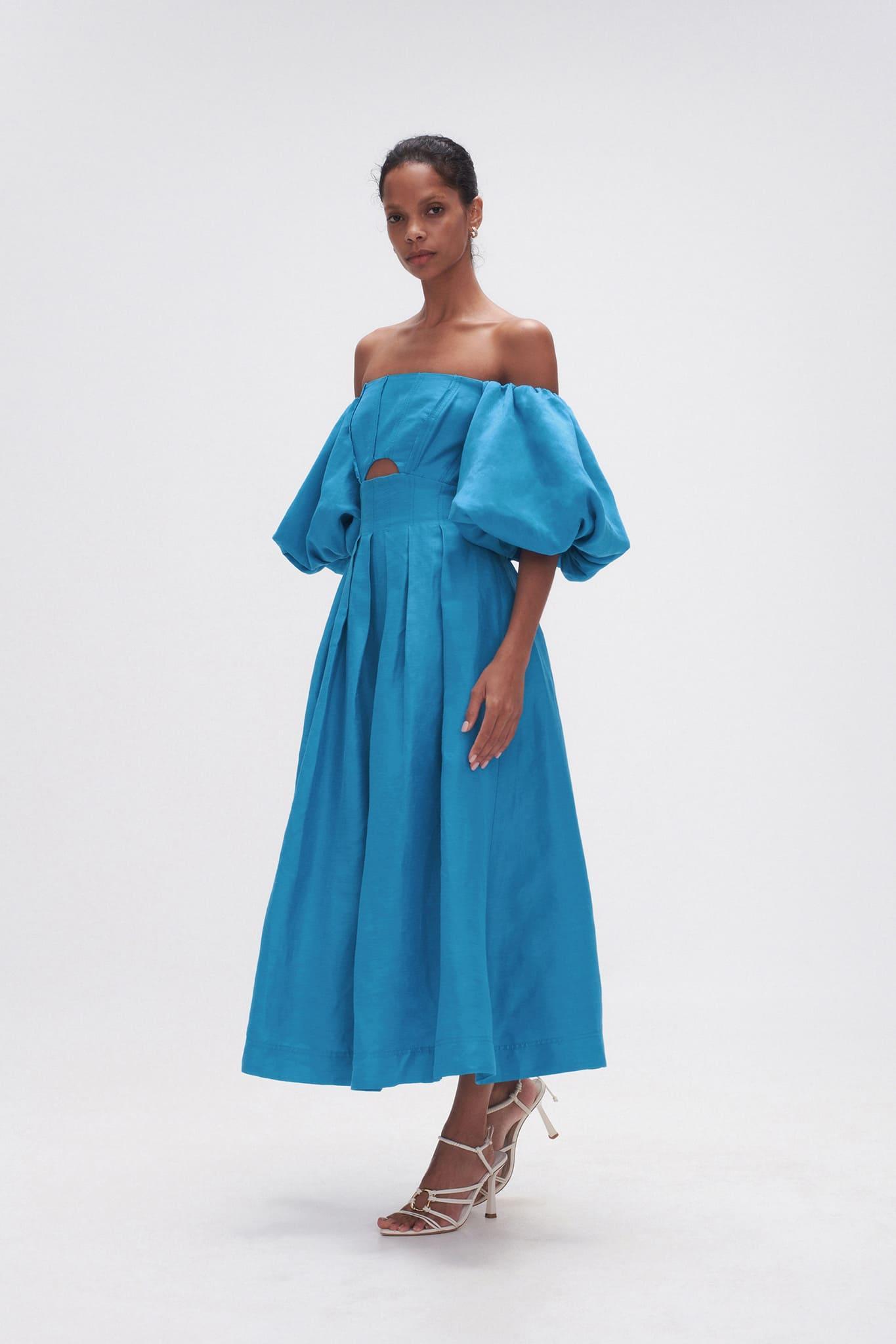 Eugenie Off Shoulder Midi Dress Product Image