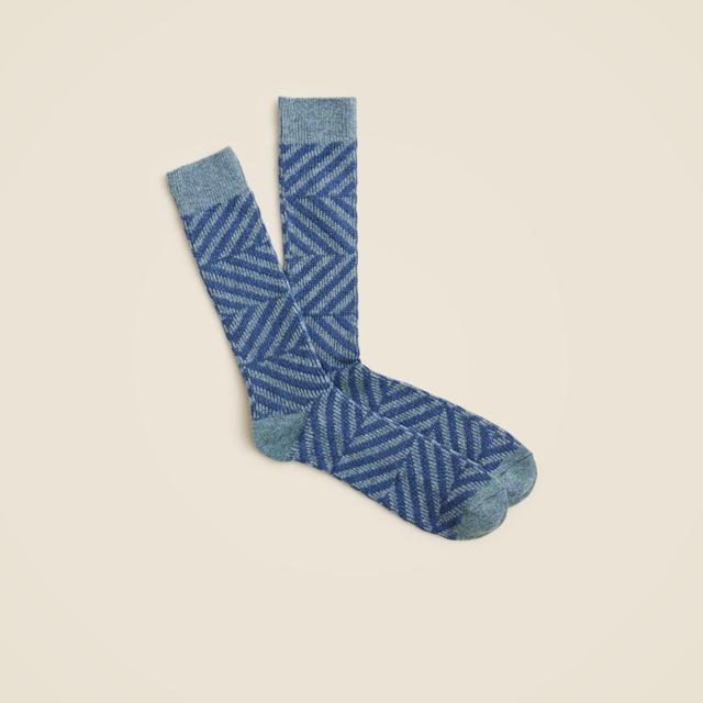 Wool-blend zigzag socks Product Image