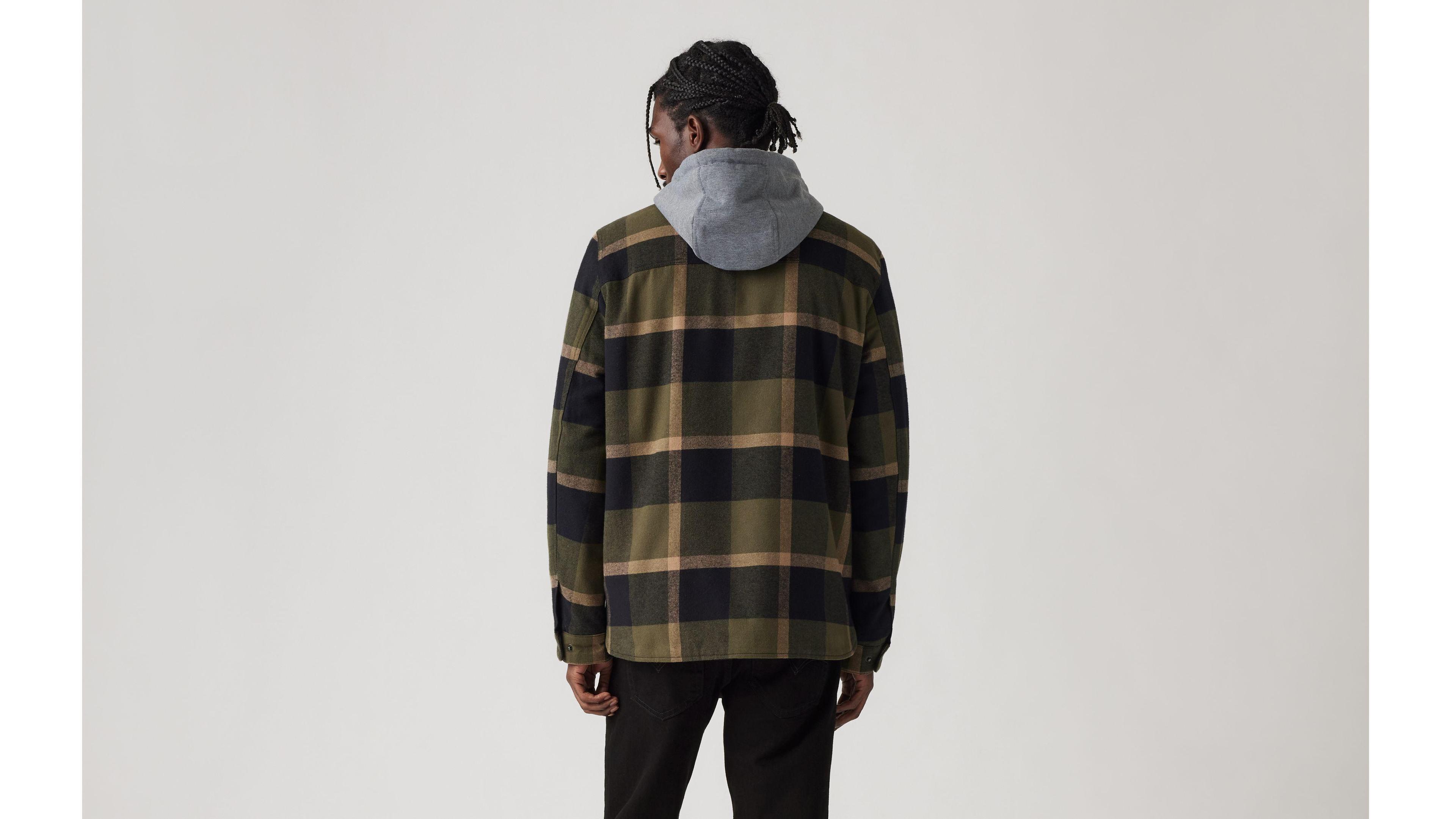 Cotton Plaid Sherpa Lined Shacket Product Image