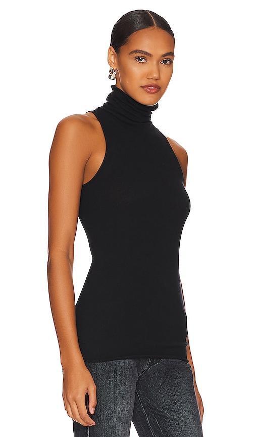 Enza Costa Cashmere Halter Turtleneck in Taupe. - size L (also in XL, XS) Product Image