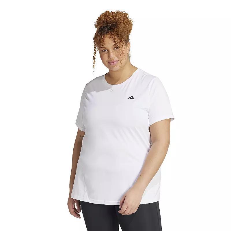 adidas Designed for Training Tee (Plus Size) White 1X Womens Product Image