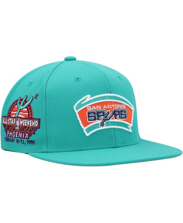 Mens Mitchell & Ness Turquoise San Antonio Spurs Hardwood Classics 1995 NBA All-Star Weekend Desert Snapback Hat Product Image