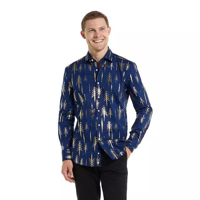 Mens OppoSuits Terrific Trees Slim-Fit Long Sleeve Button-Down Shirt Product Image