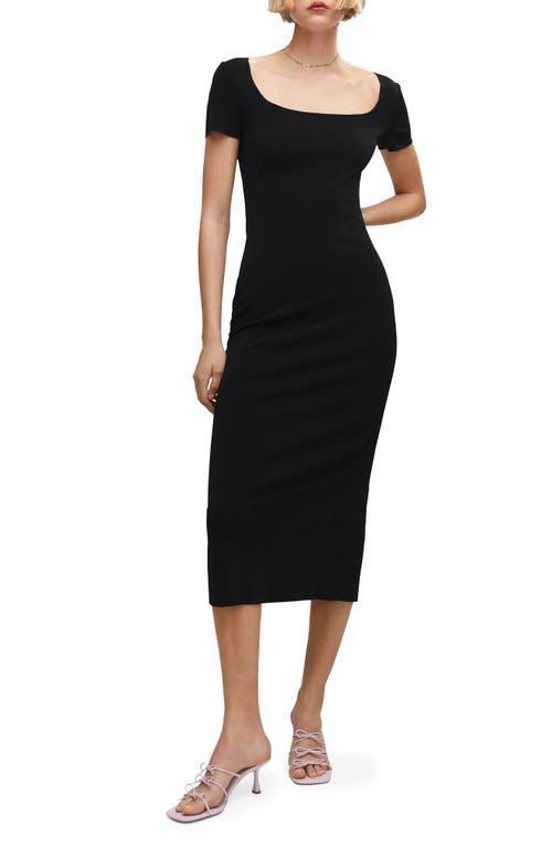 MANGO Square Neck Midi Dress Product Image