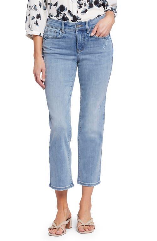 NYDJ Womens Marilyn Straight Ankle Jeans In Petite in Lakefront, Size: 8P | Denim Product Image