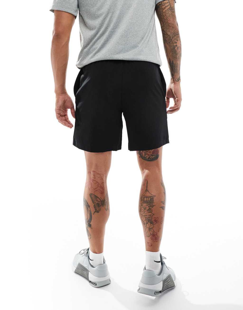 ASOS 4505 icon 7 inch training shorts with quick dry in black    Product Image