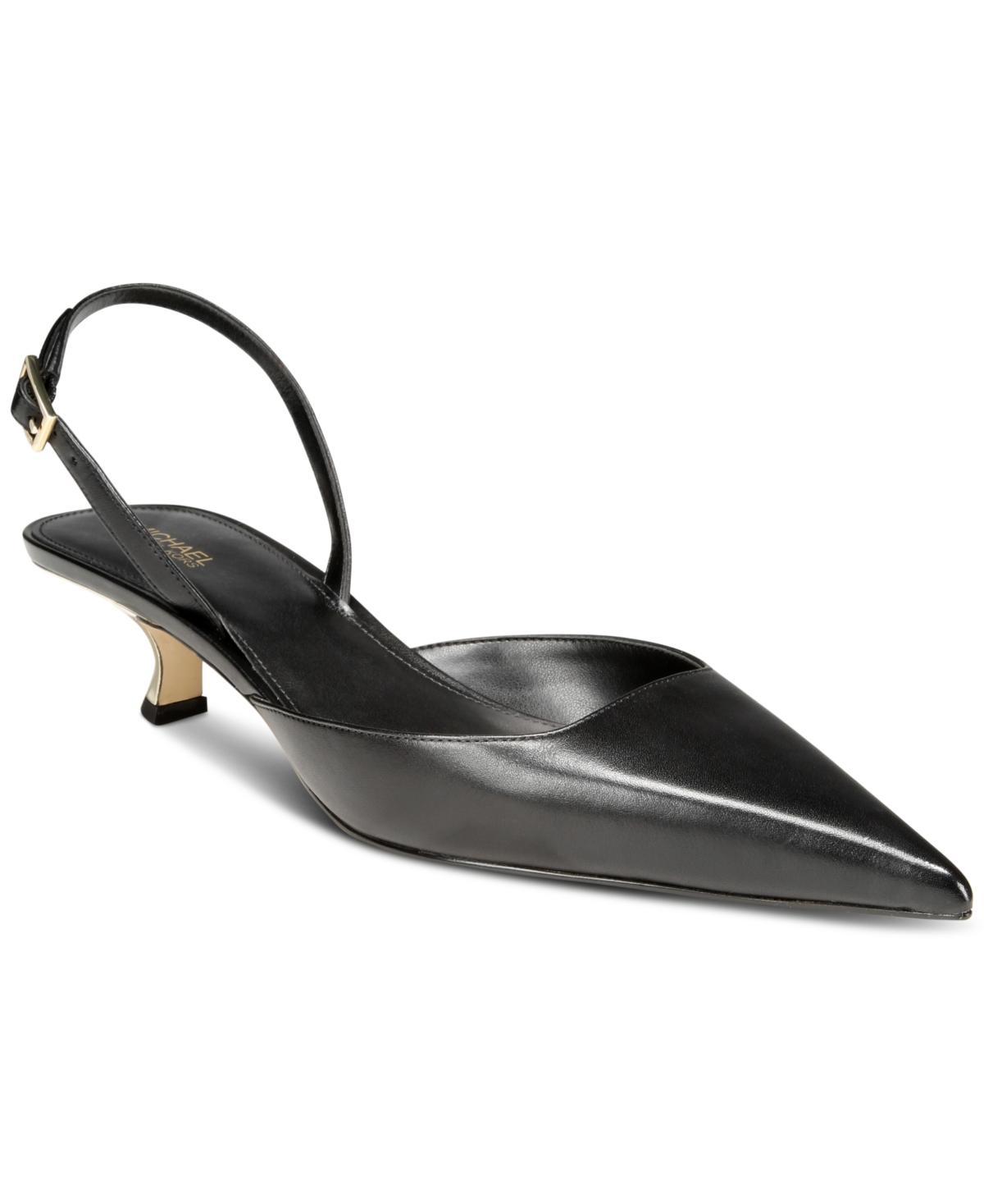 Michael Michael Kors Womens Luna Slingback Kitten-Heel Pumps Product Image