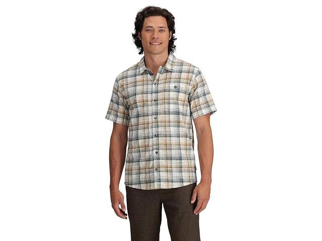 Royal Robbins Redwood Plaid Short Sleeve (Bistre Pismo Plaid) Men's Clothing Product Image