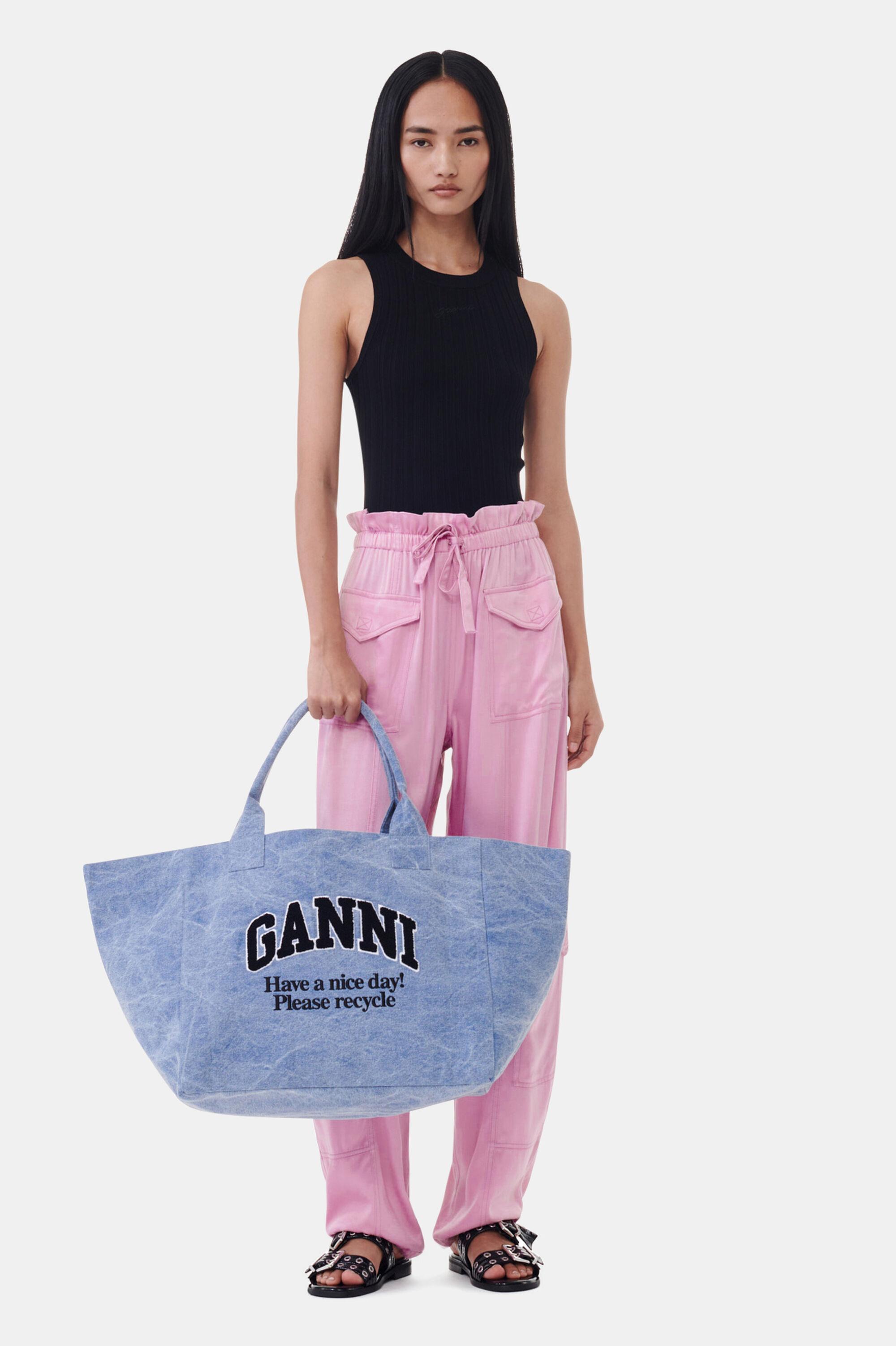 Blue Oversized Canvas Tote Bag Product Image