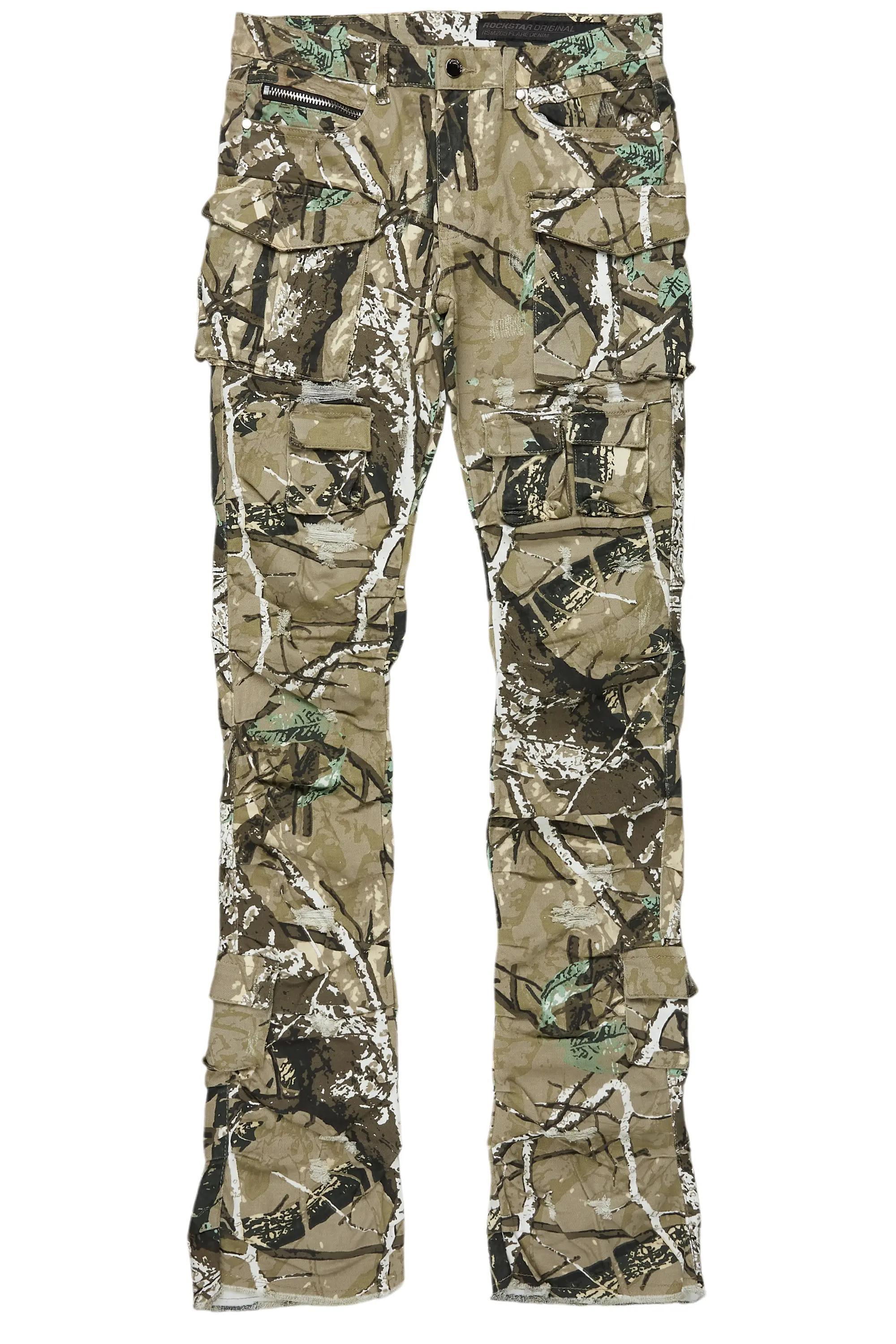 Gentry Tree Camo Stacked Flare Jean Male Product Image