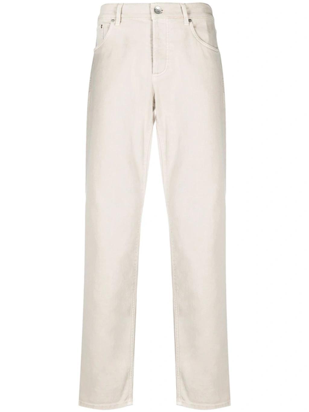 Mid-rise Straight Leg Trousers In Nude & Neutrals Product Image