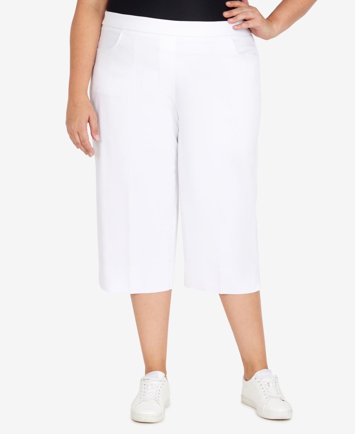 Alfred Dunner Plus Size Classic Allure Stretch Clamdigger Capri Pant Product Image