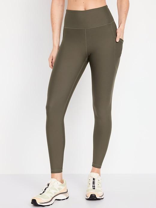 High-Waisted PowerSoft Rib Leggings Product Image