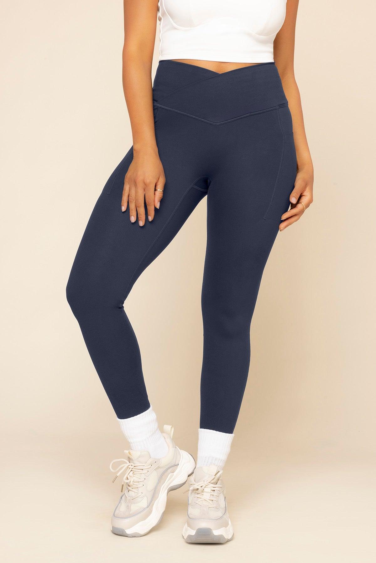 Crisscross Hourglass® Leggings with Pockets - Cosmic Navy product image