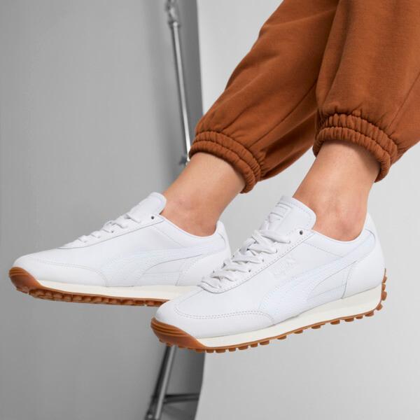 PUMA Easy Rider Leather Women's Sneakers in White/Frosted Ivory Product Image