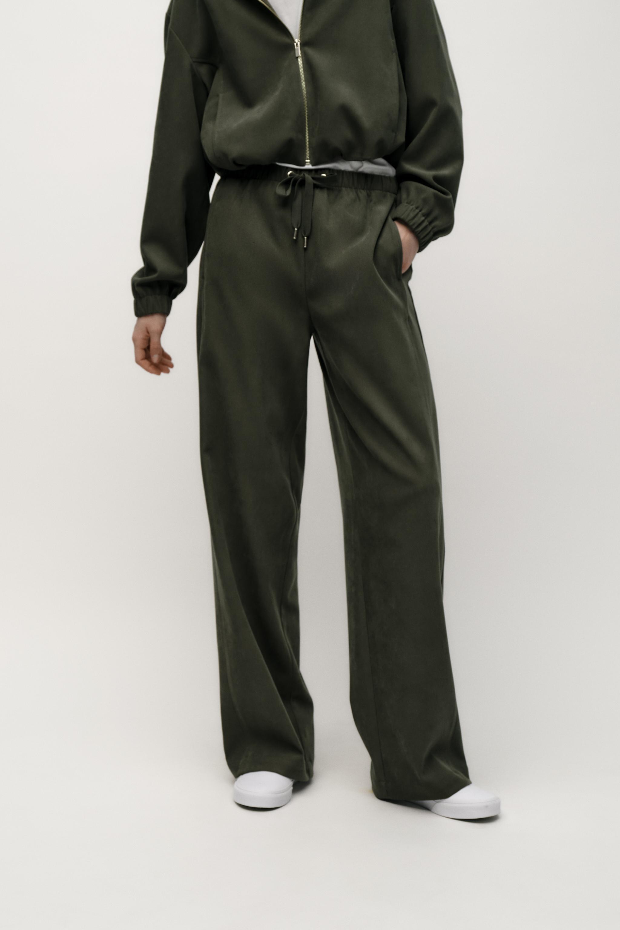 TEXTURED WIDE LEG PANTS Product Image