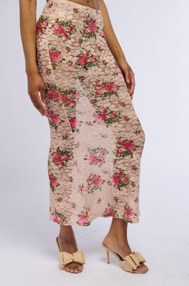 NINA FLORAL MAXI SKIRT Product Image