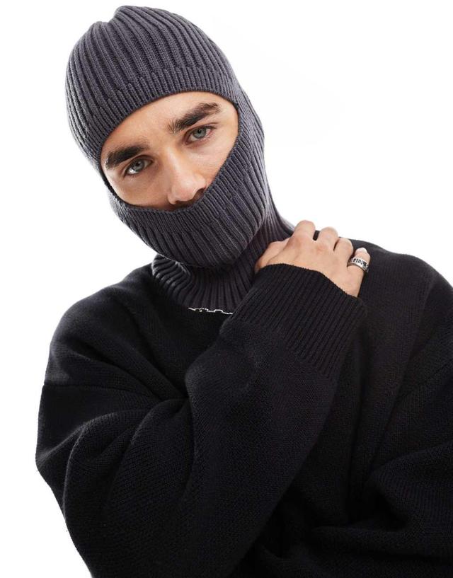 ASOS DESIGN balaclava in gray Product Image