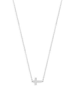 Bloomingdales Small Cross Pendant Necklace in 14K White Gold, 18 - 100% Exclusive Product Image